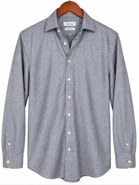 Michael Strahan Men’s 15.5 32/33 Gray Wrinkle Free Stretch Dress Shirt